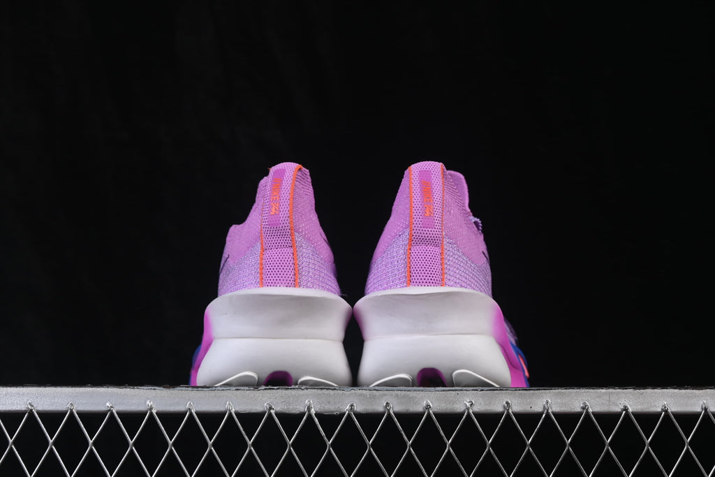 Rear view of both shoes, highlighting their heel shape and pull tabs.