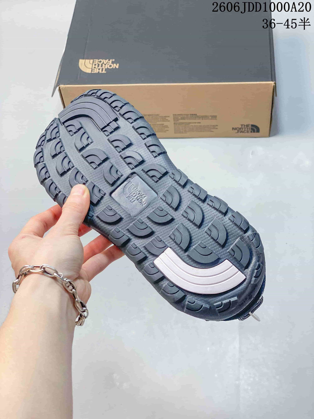 Close-up of the deeply treaded outsole on a Cedar Measa sandal
