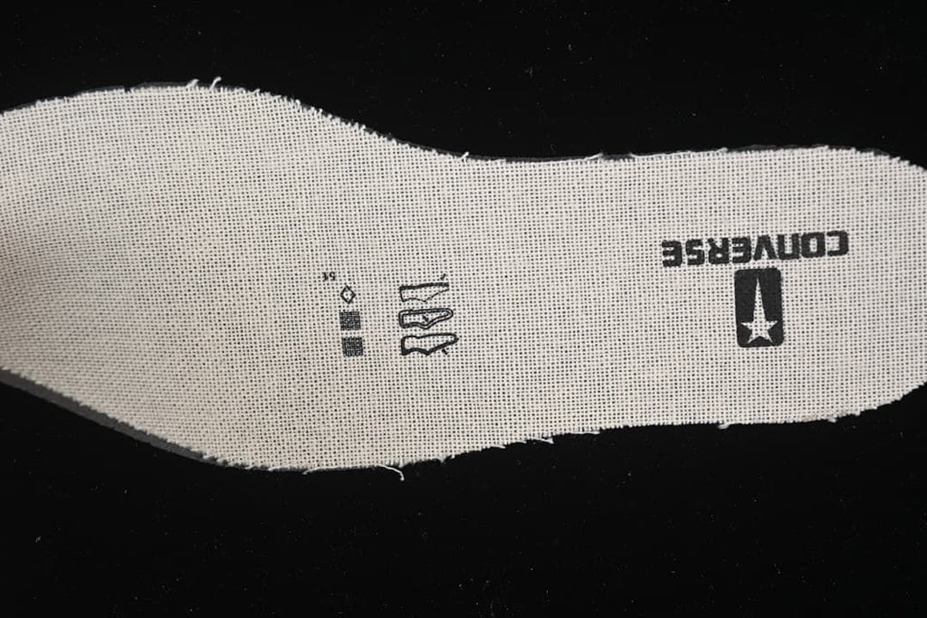 Close-up of a Converse-branded insole