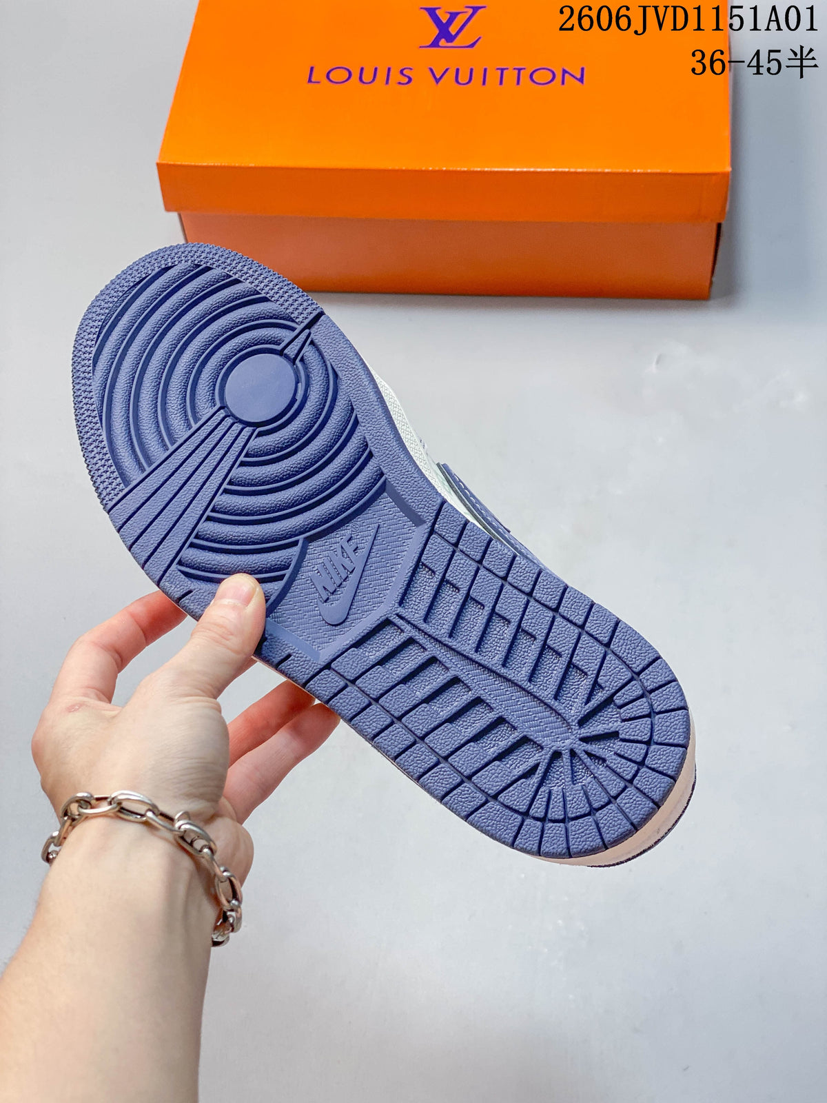 Close-up of the blue patterned outsole