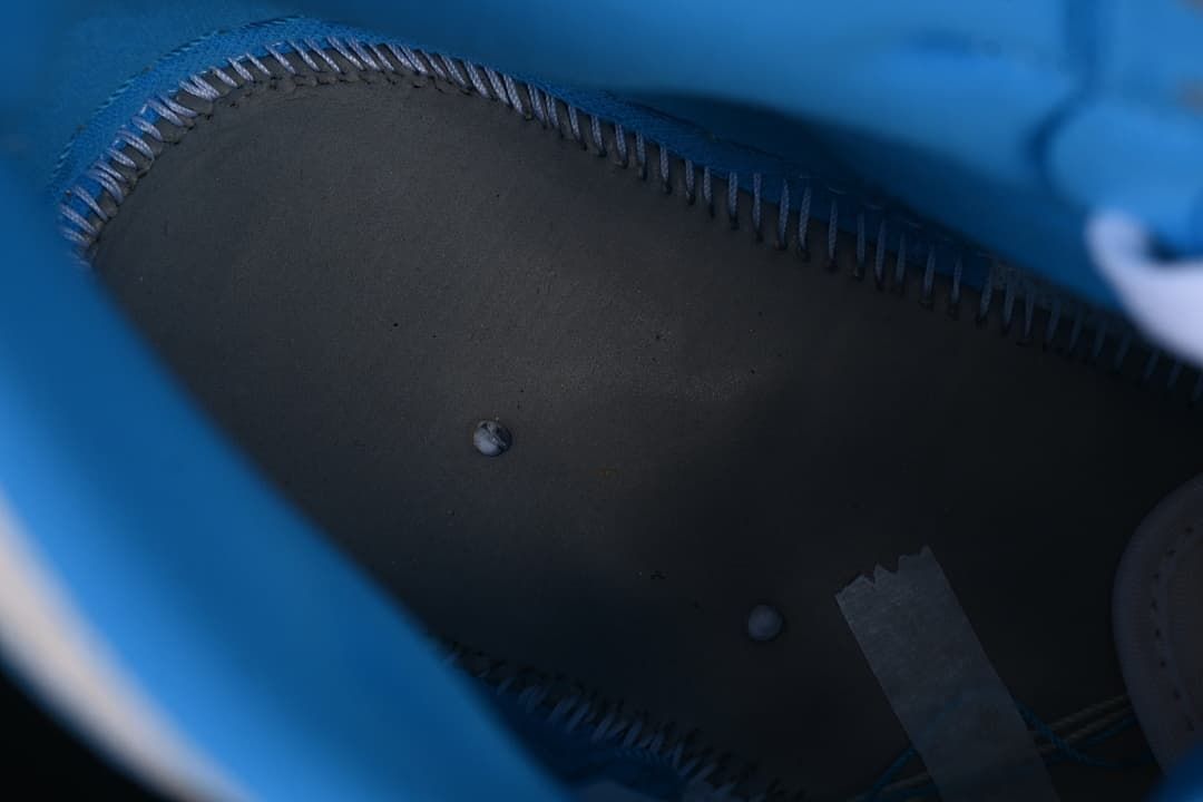 Interior view of the sneaker lining
