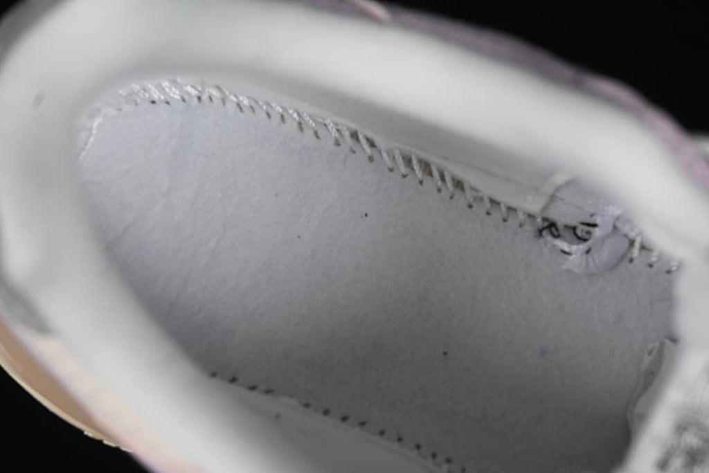 Close-up view inside the sneaker