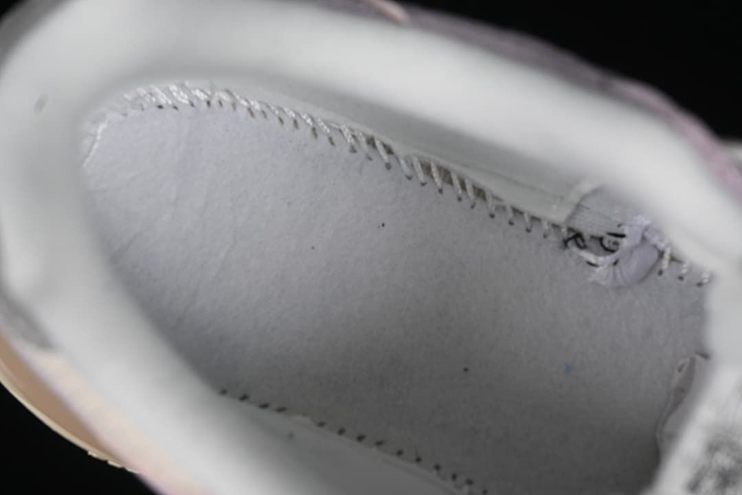 Close-up view inside the sneaker