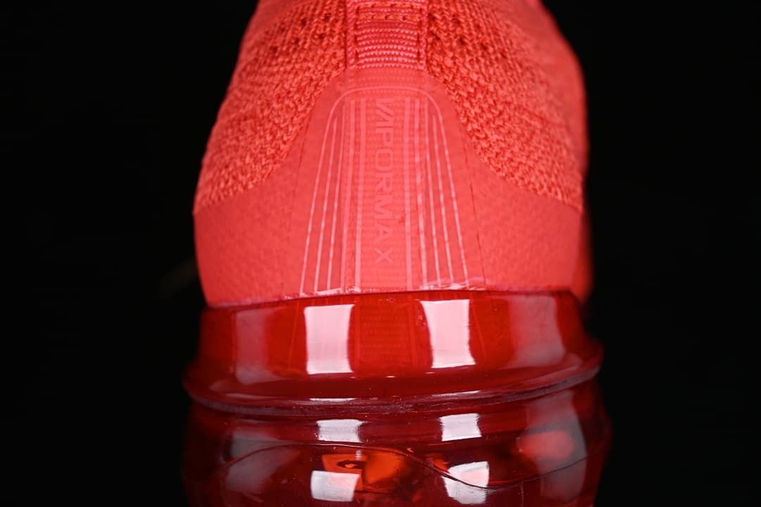 Close-up of the heel with VaporMax branding and translucent sole