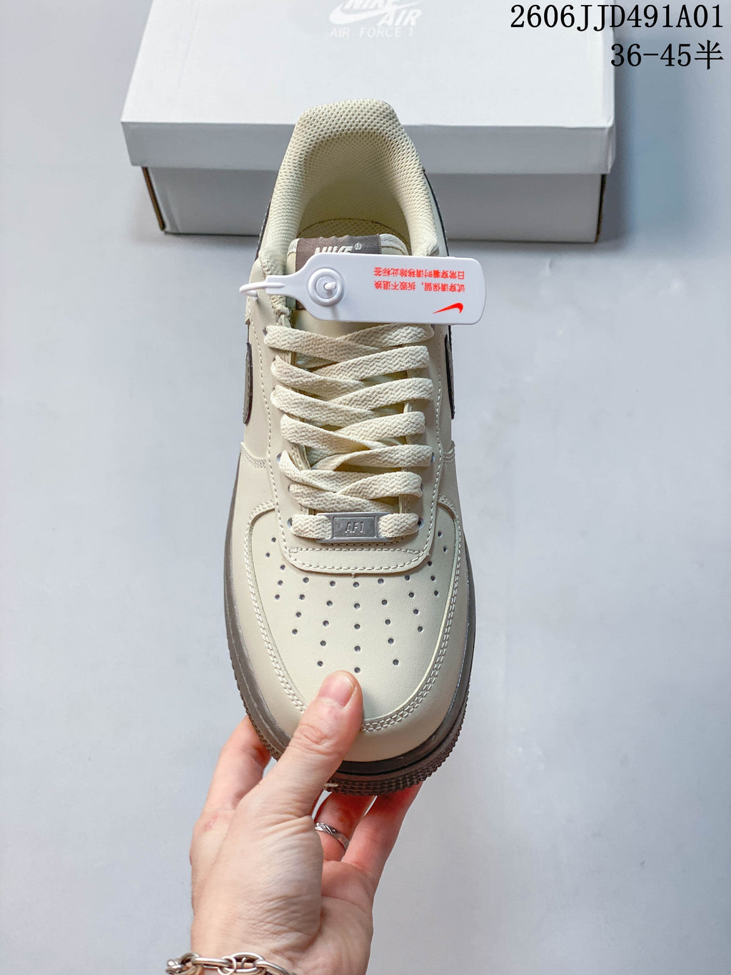 Top view highlighting the laces and perforated toe