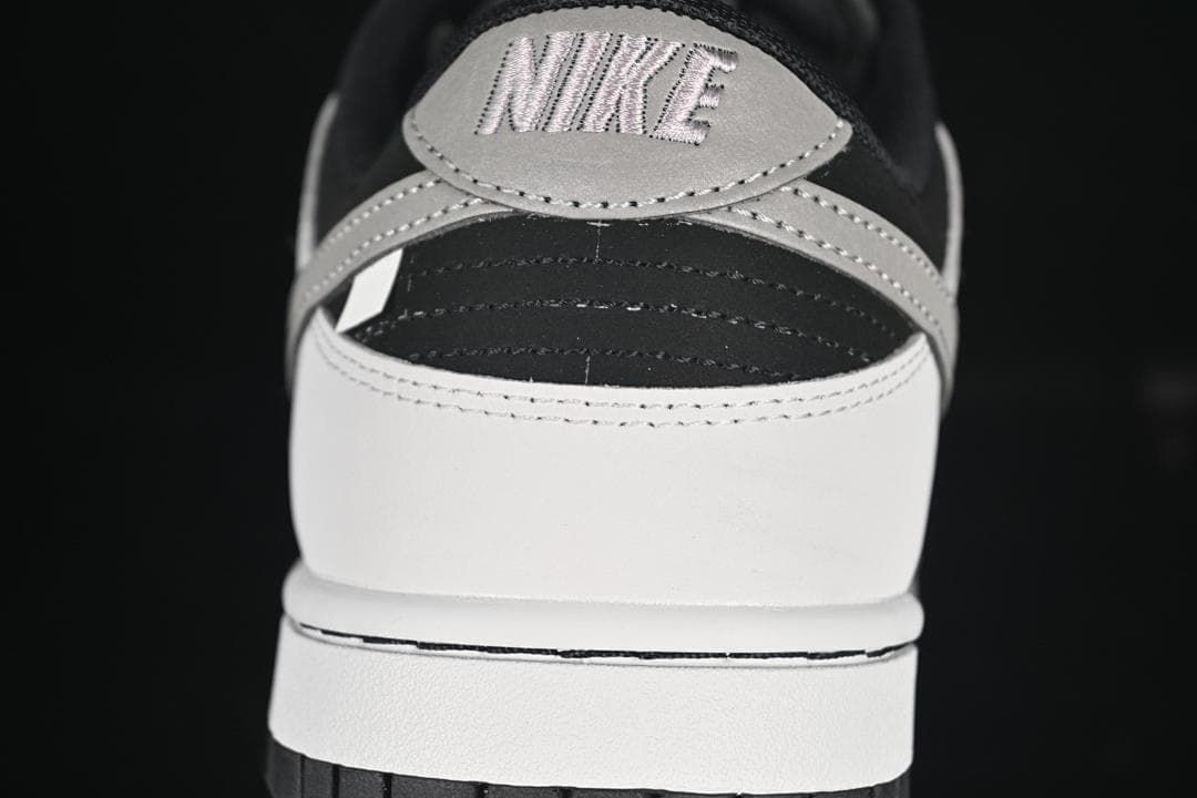 Rear view showing the grey heel tab and layered heel panels