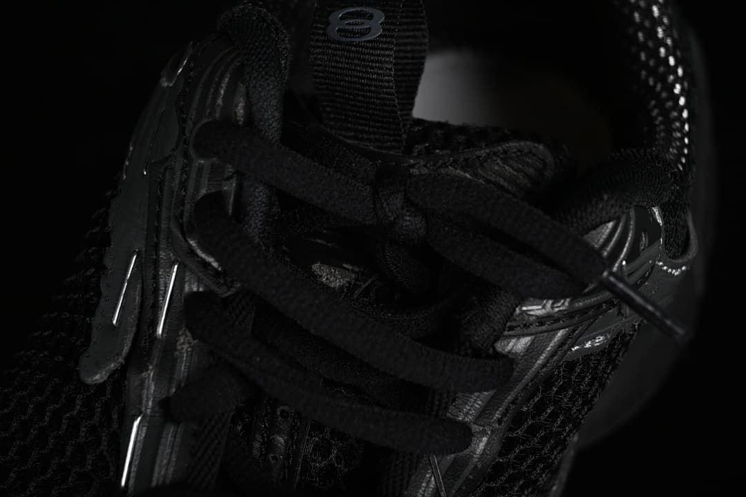 Close-up of the lace-up front and tongue.