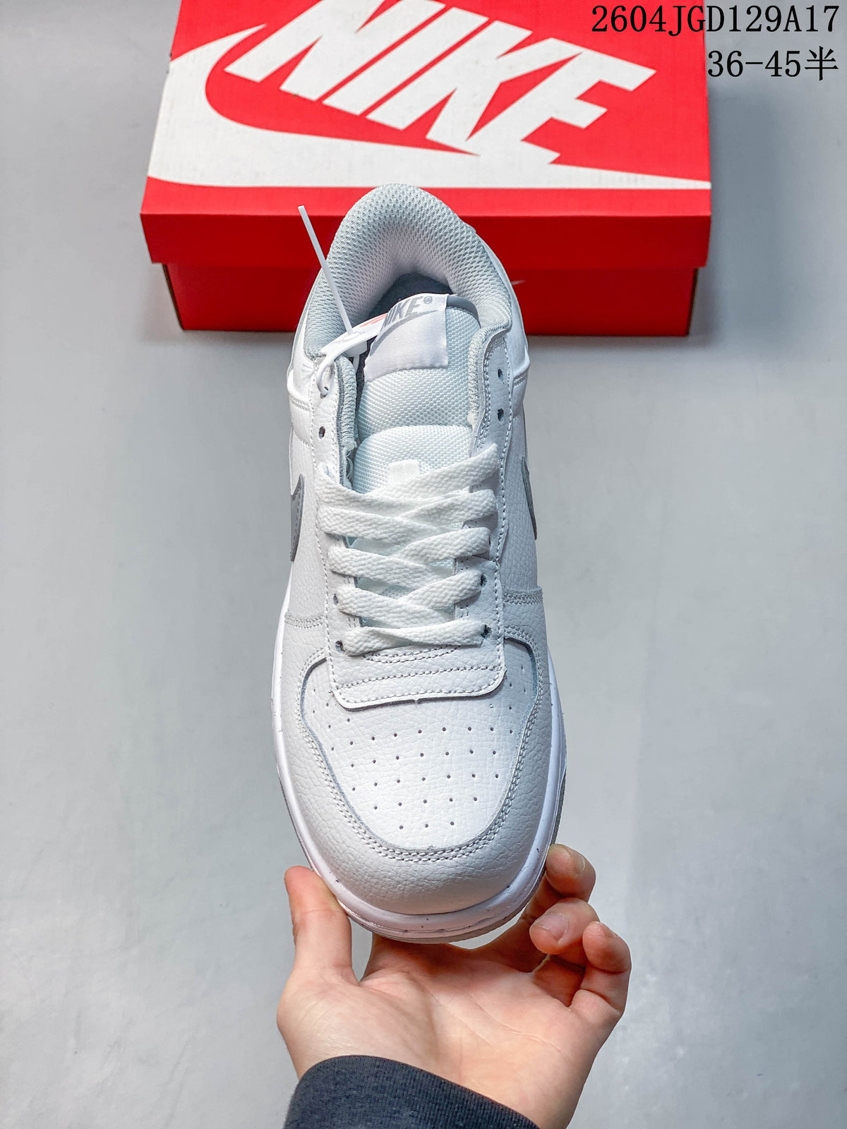 Top view showing the laces, perforated toe, and padded collar.