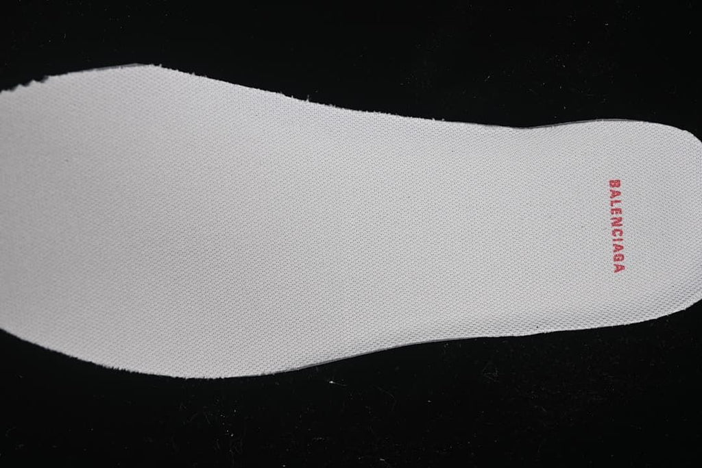 Close-up of the insole with red branding