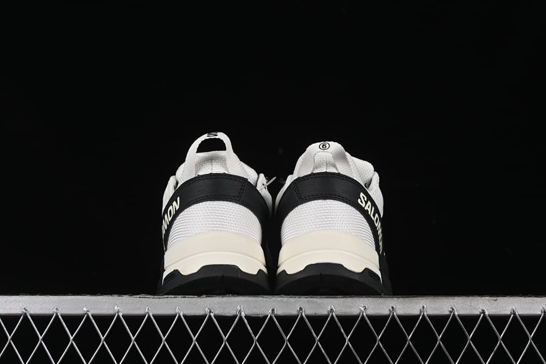 Rear view of the pair showing heel construction