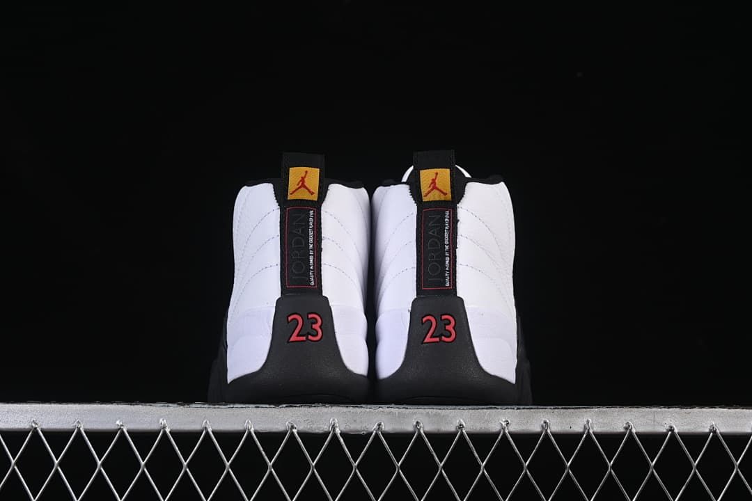 Rear view of the pair with red 23 heel details.