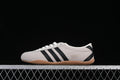 Side view of the adidas Tokyo W sneaker in cream, black, and gum colors
