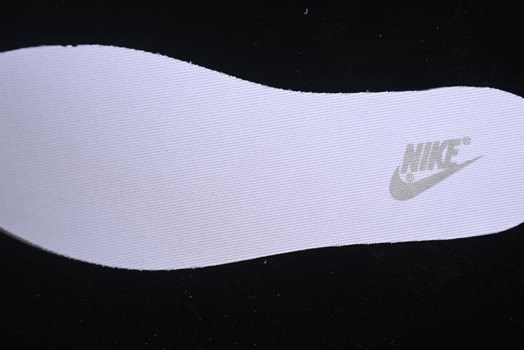 Close-up of the sneaker insole with Nike branding