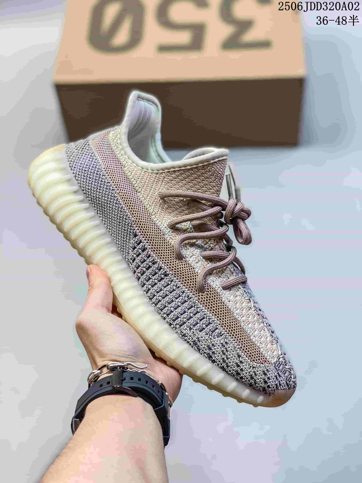 Multicolor knit-patterned sneaker in gray, beige and mauve with a pale ribbed outsole
