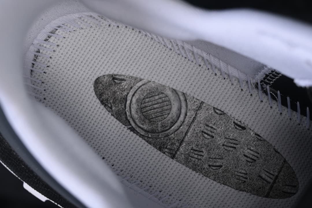 Close-up view inside the shoe showing the footbed