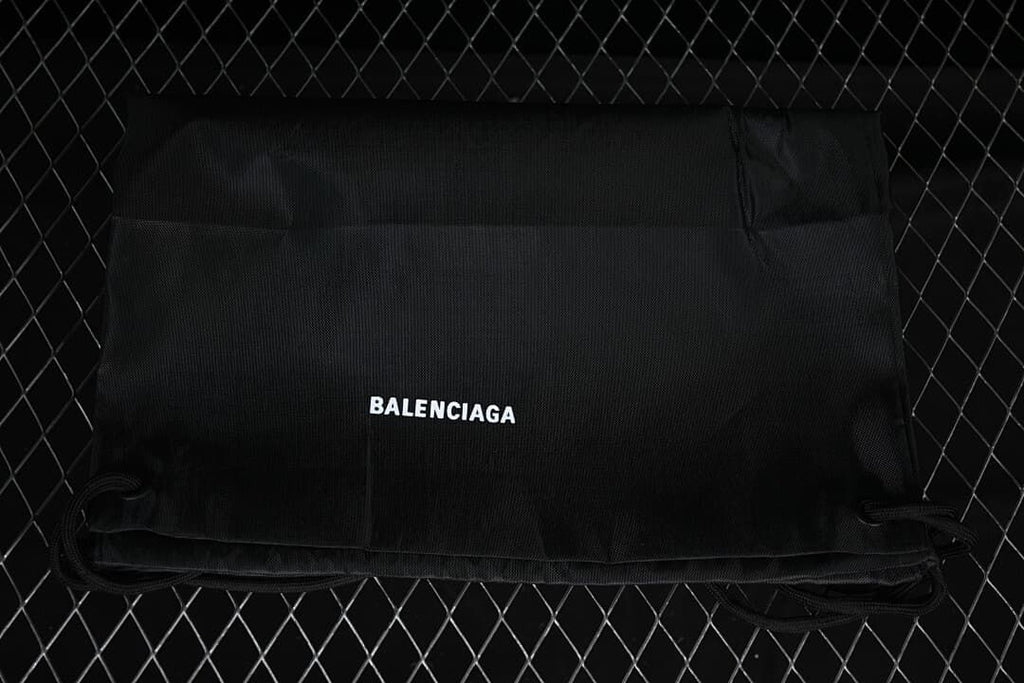 Black drawstring bag with Balenciaga lettering