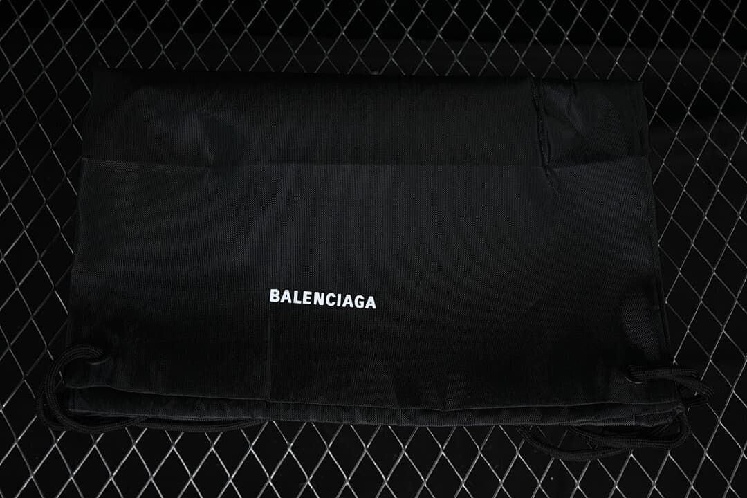 Black drawstring bag with Balenciaga lettering