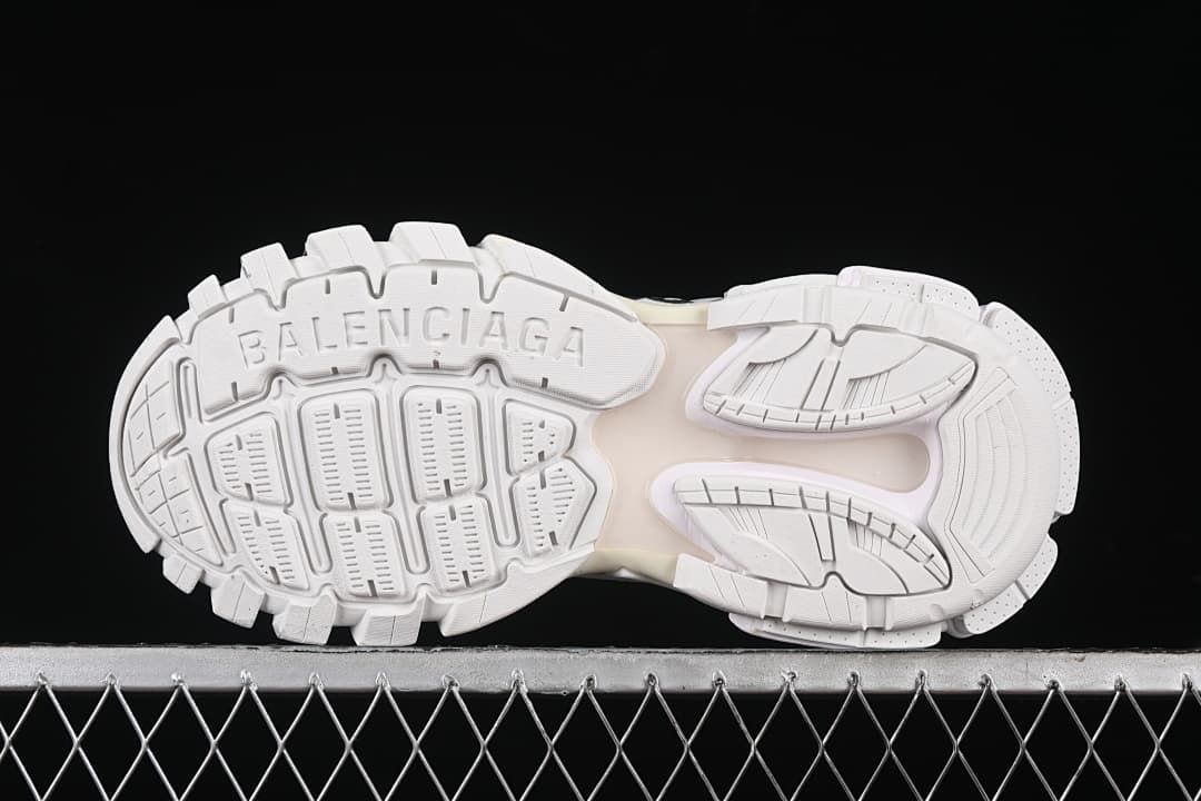Underside view showing the segmented outsole tread