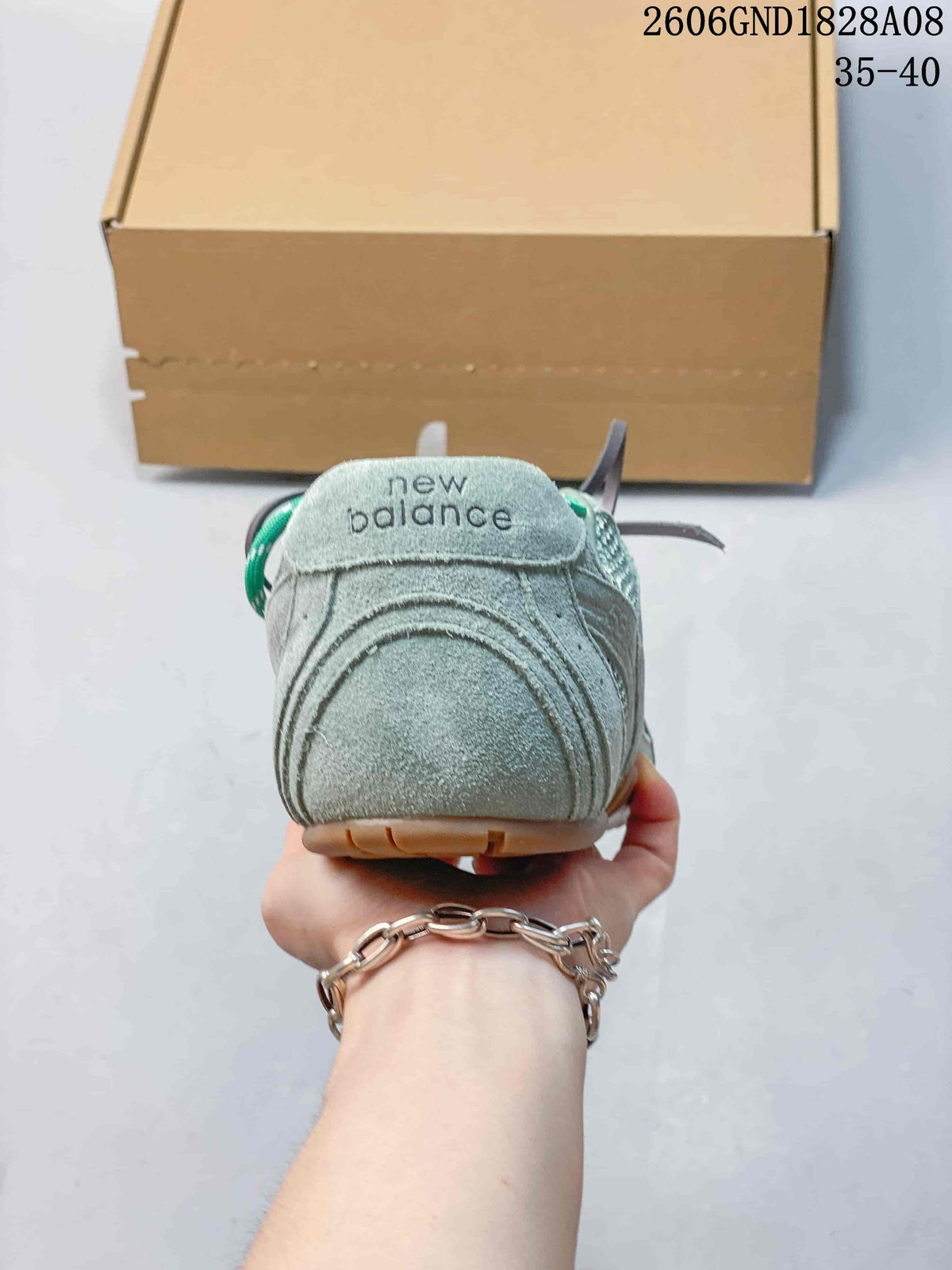Rear view showing the heel panel and New Balance text.