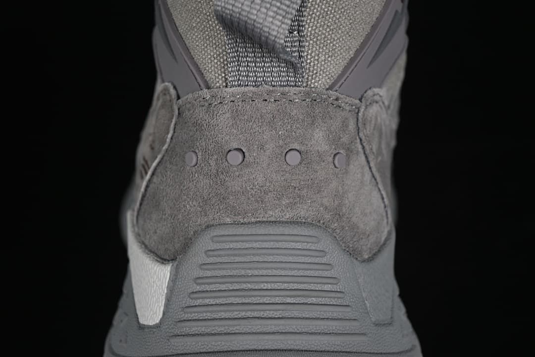 Rear view highlighting the heel panel and sole