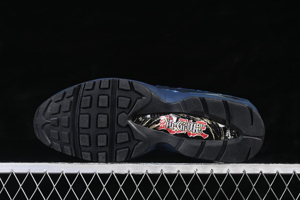 Outsole view with a graphic detail at the midfoot