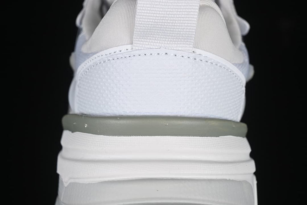 Rear view of the sneaker's heel and layered sole