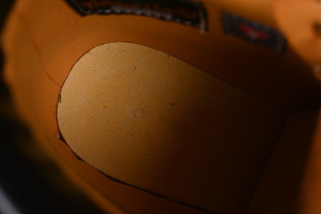 Interior close-up of the boot lining and footbed