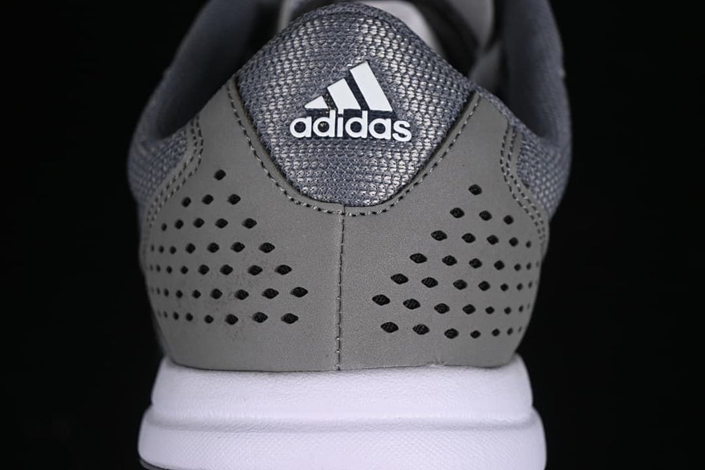 Rear view showing perforated heel overlays and adidas branding