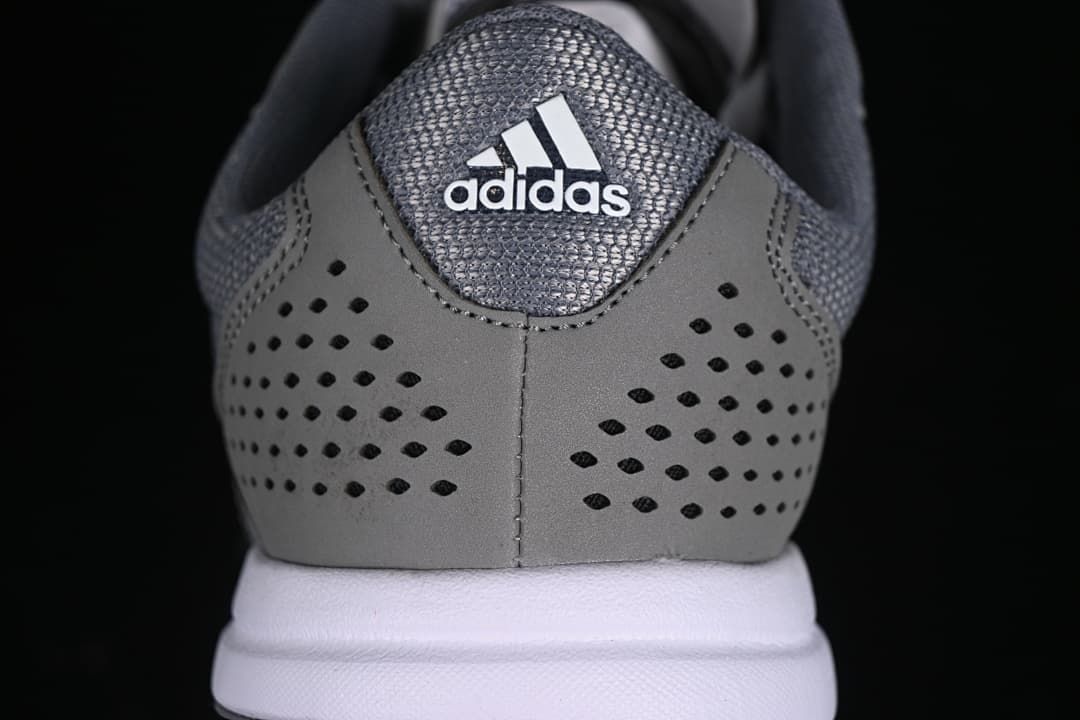 Rear view showing perforated heel overlays and adidas branding