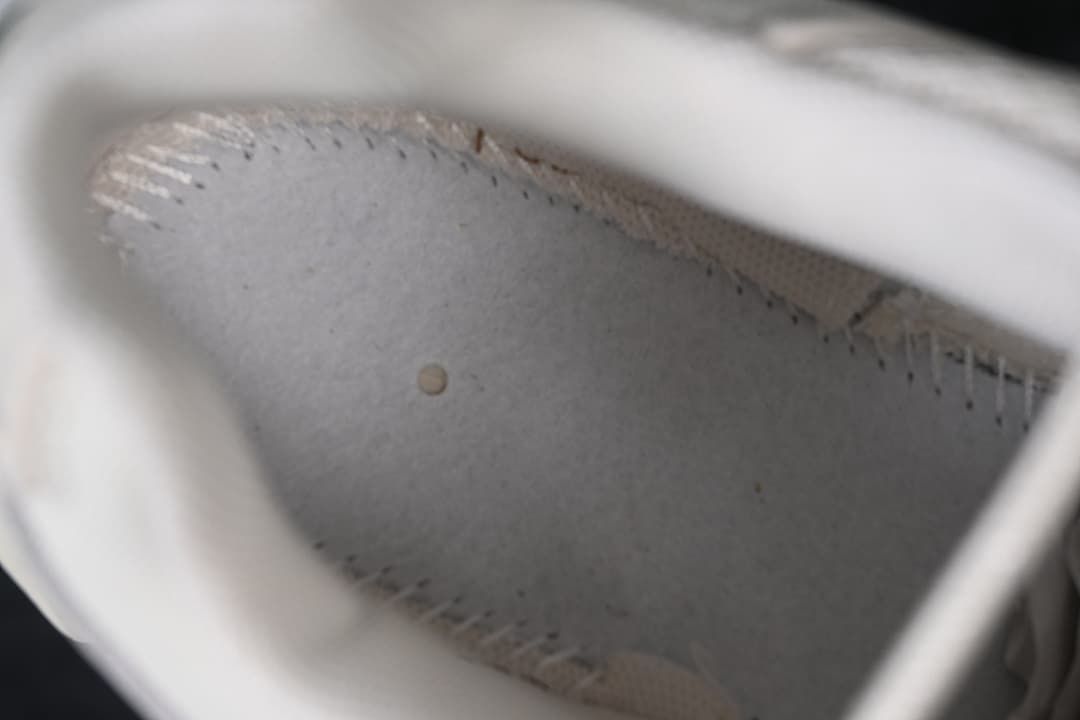 Close-up view inside the sneaker.