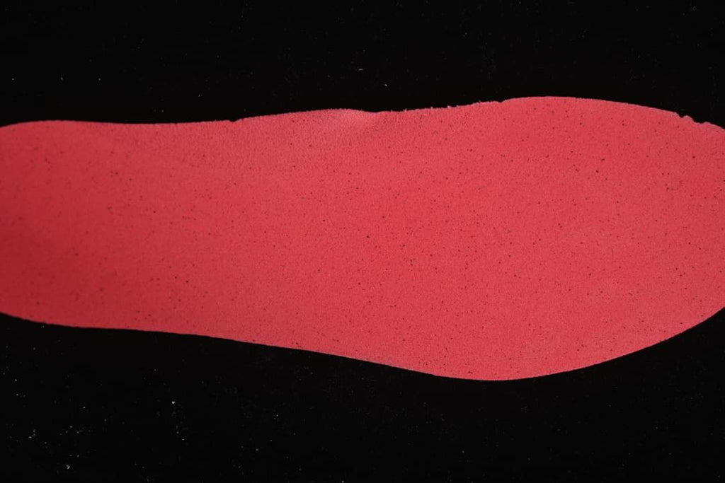 Red footbed shown separately against a dark background.