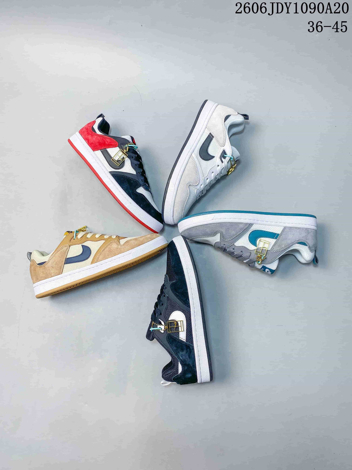 Several Nike SB Alleyoop low-top colorways arranged together
