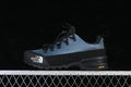 Side view of the blue and black The North Face Glenclyffe Low shoe.