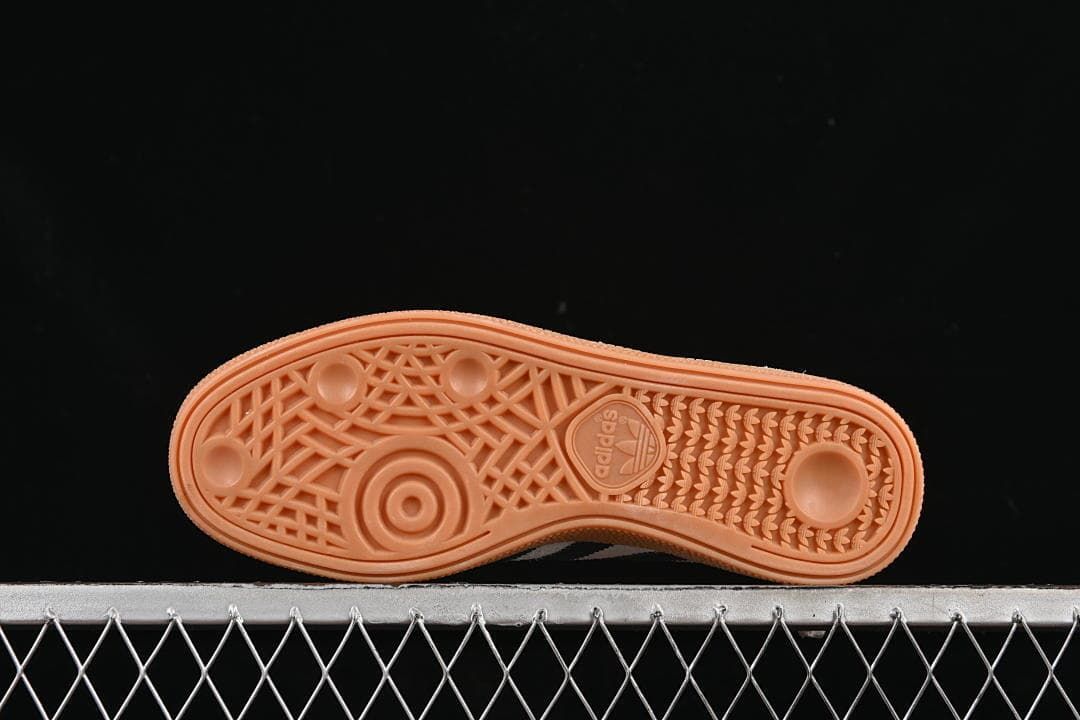 Underside view showing the gum outsole tread pattern