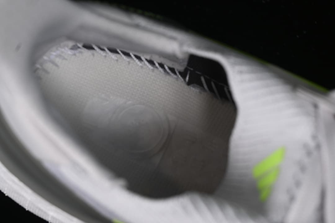 Close-up view inside the shoe showing the upper construction.