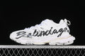 White Balenciaga Track sneaker with black handwritten-style side graphics