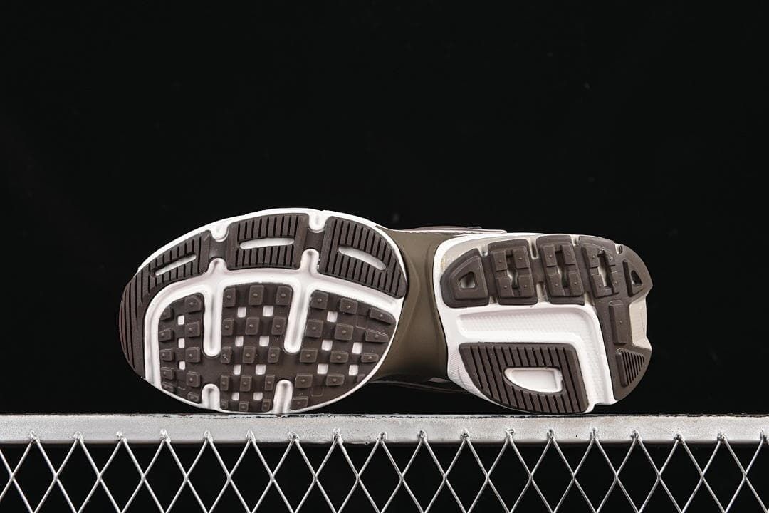 Underside view showing the patterned rubber outsole