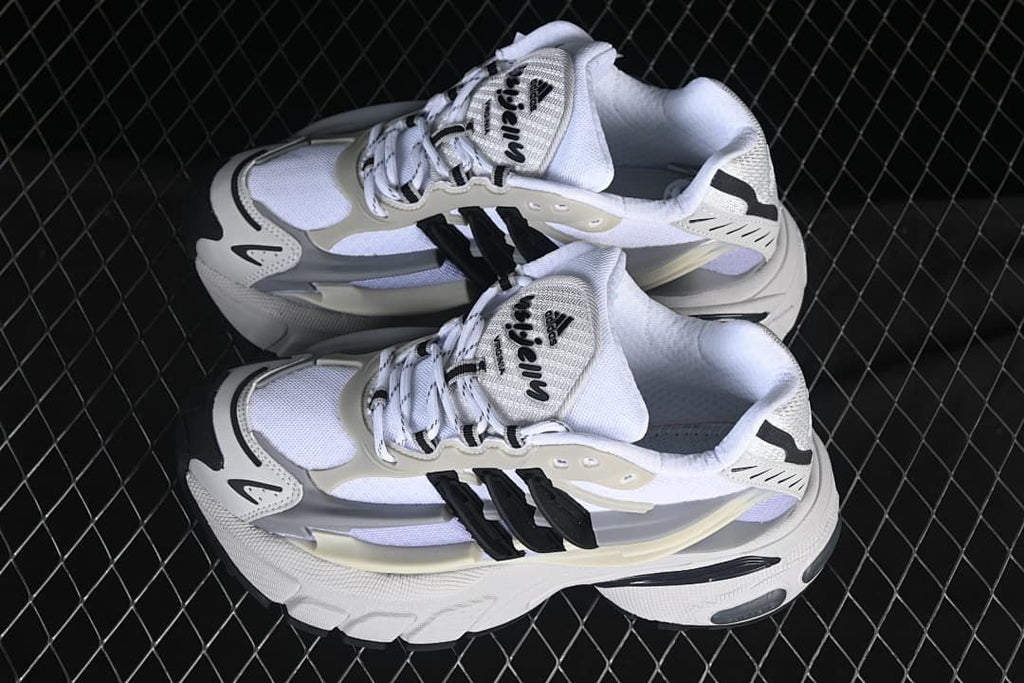 Pair of white and grey Adistar Jellyfish sneakers shown from above