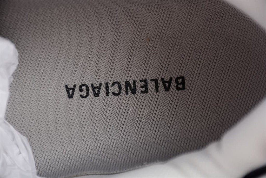 Close-up of the textured insole with Balenciaga branding