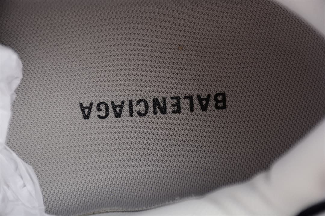 Close-up of the textured insole with Balenciaga branding