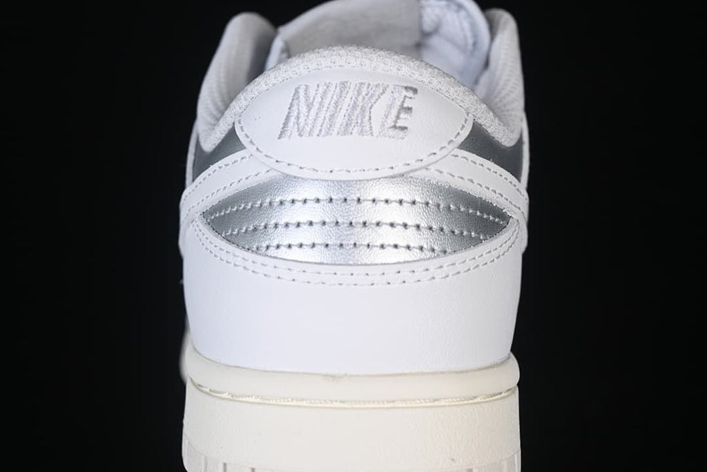 Rear view showing the heel branding and silver detail