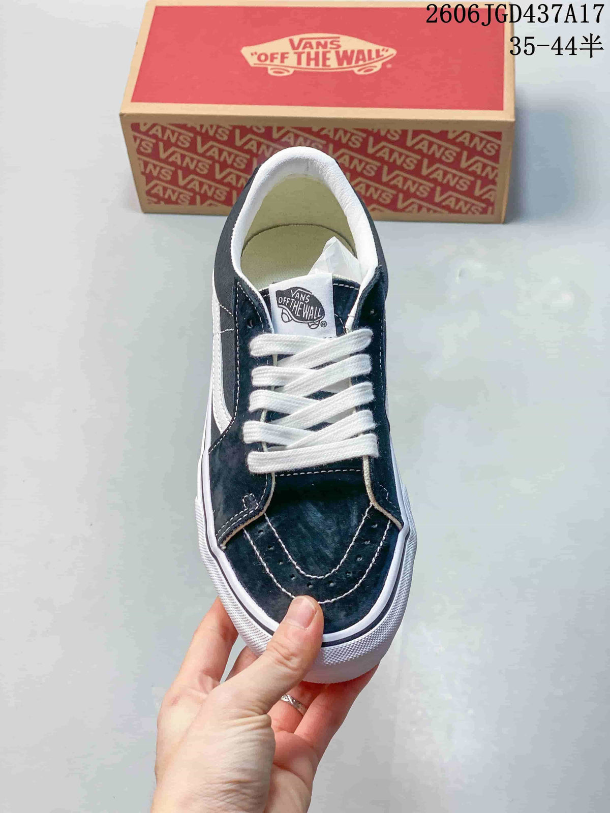 Top view of the sneaker showing its laces and stitched toe overlays