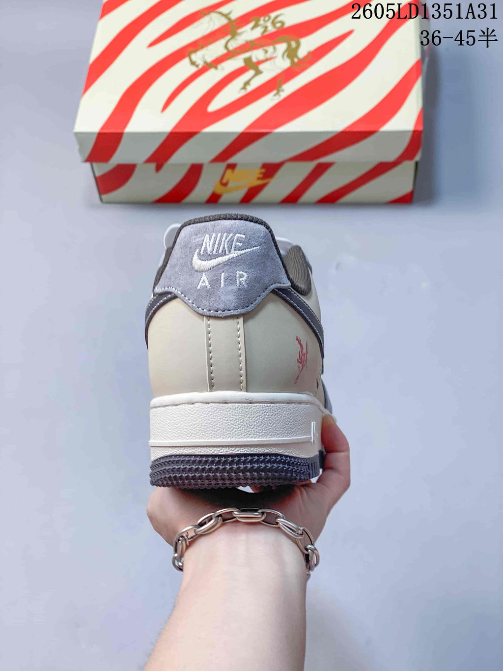 Rear view showing the Nike Air branding and decorative heel detail