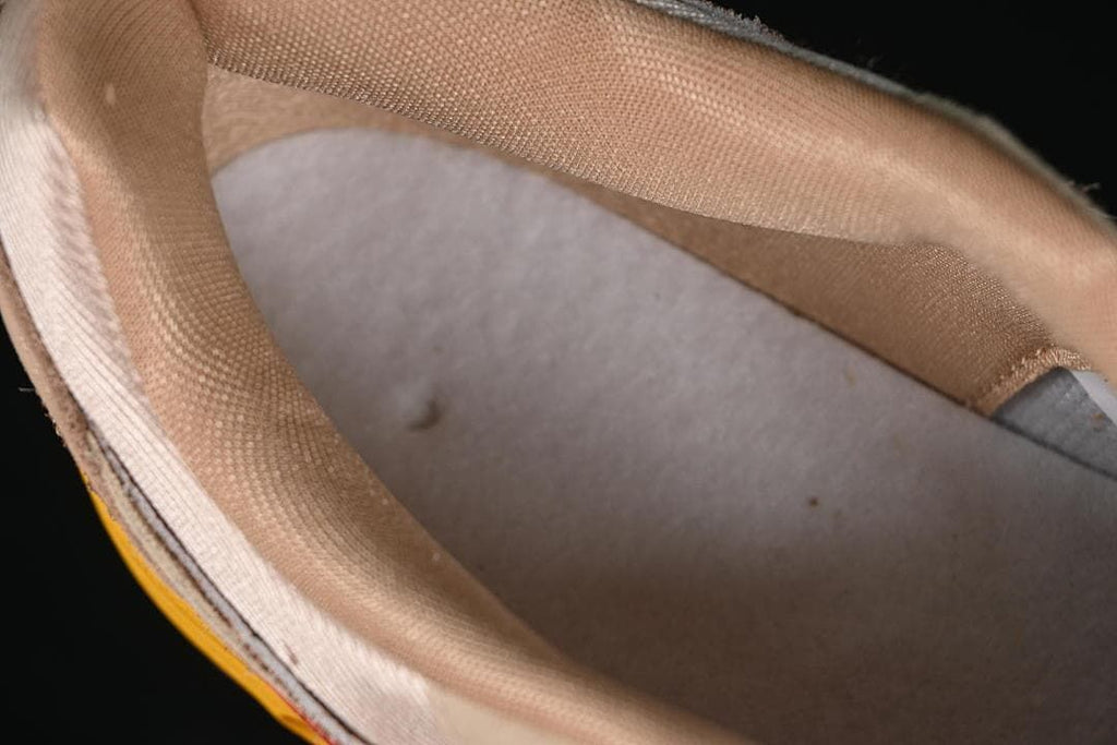Close-up of the shoe's padded collar and interior lining.