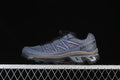 Side view of a blue-gray Salomon XT-6 Shadow sneaker