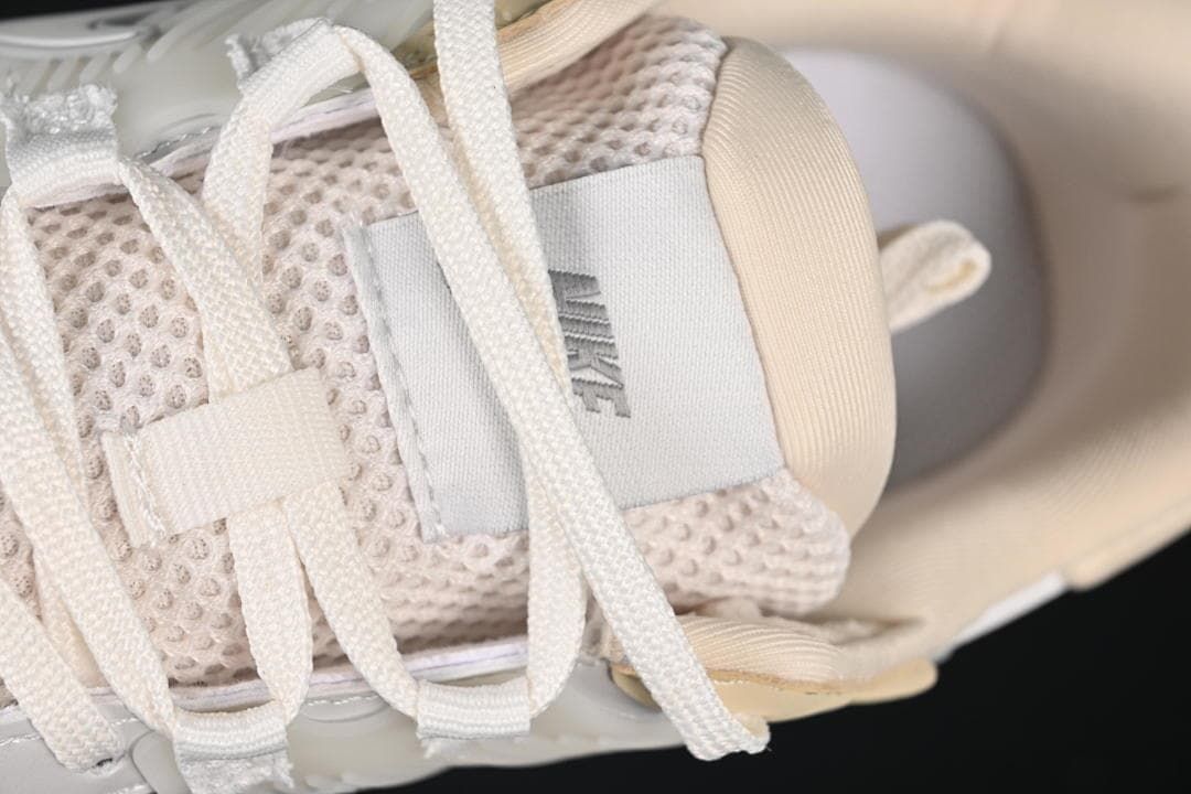 Close-up of the mesh tongue, laces, and Nike tongue label