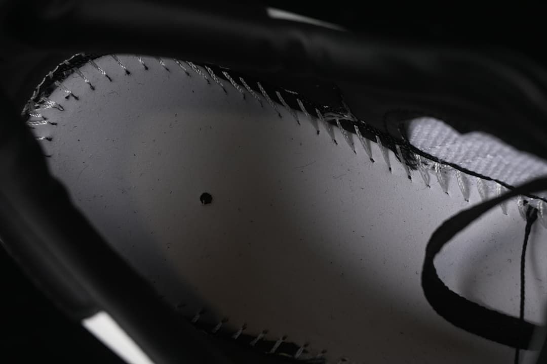 Close-up view inside the sneaker