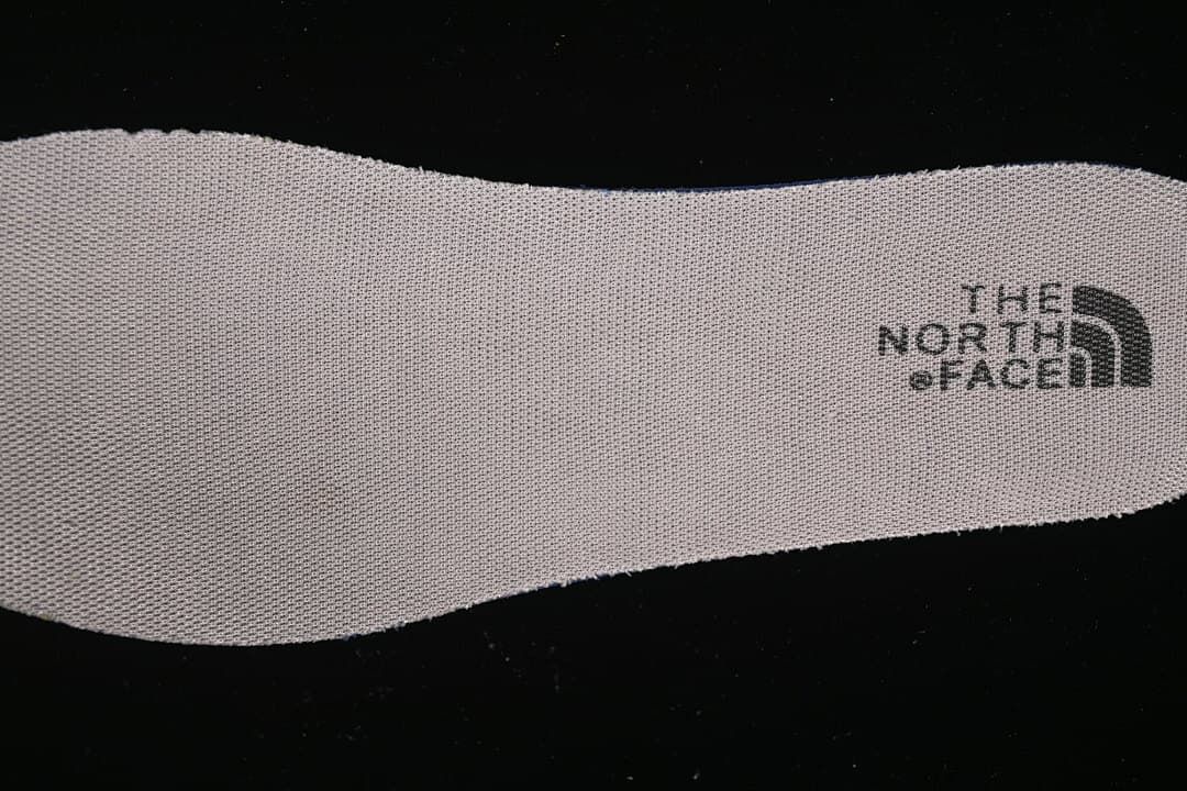 Close-up of the insole with The North Face logo