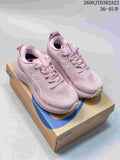 Pink ASICS Gel-Kayano 33 shoes shown from above on a shoe box