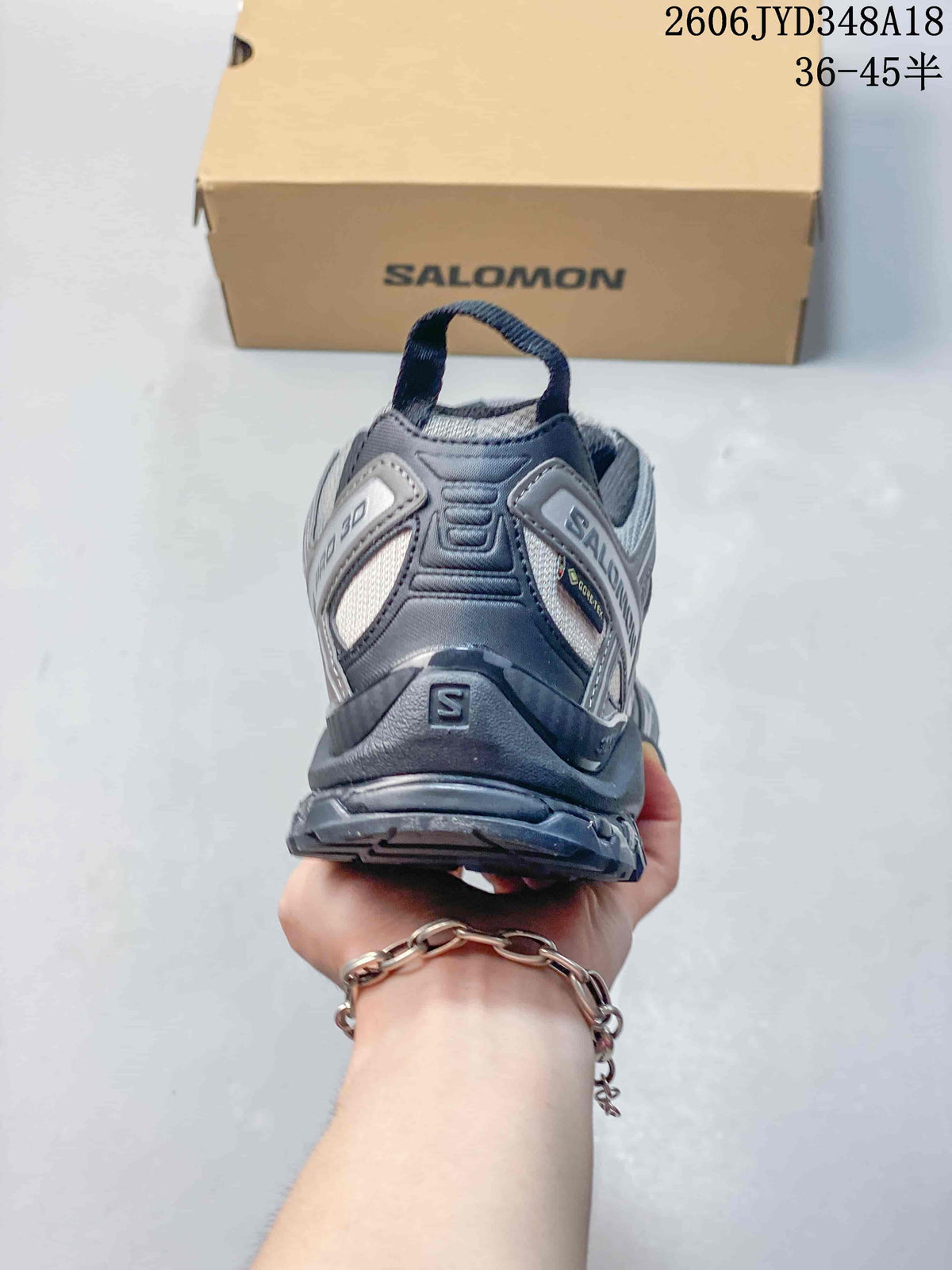 Rear view showing the heel and branding